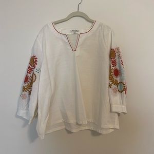 Madewell Blouse with flower embroidery size L